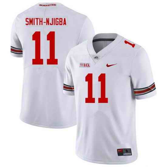 Men's Ohio State Buckeyes #11 Jaxon Smith-Njigba White NCAA Nike College Football Jersey