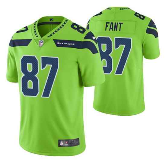 Men Seattle Seahawks #87 Noah Fant Green Vapor Untouchable Limited Stitched Jersey