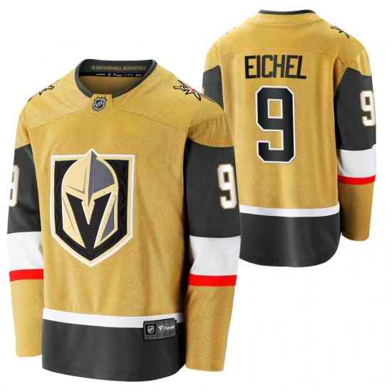 Men Vegas Golden Knights #9 Jack Eichel Alternate Gold Authentic Player NHL Jersey