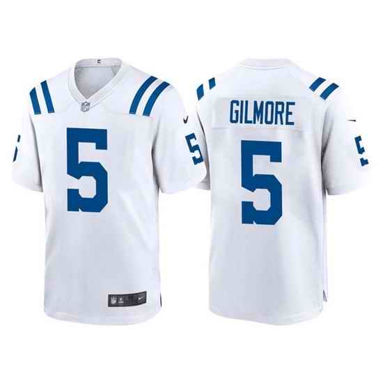 Men Indianapolis Colts #5 Stephon Gilmore White Stitched Football Jersey