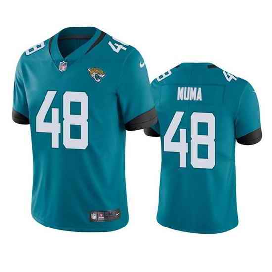 Men Jacksonville Jaguars #48 Chad Muma Teal Vapor Untouchable Limited Stitched Jersey