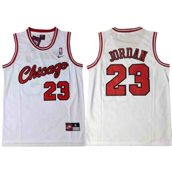 Chicago Bulls #23 Michael Jordan White Nike Swingman Jersey
