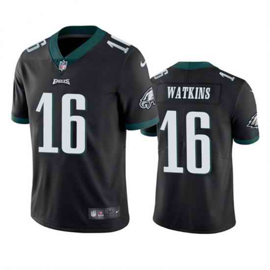 Men Philadelphia Eagles #16 Quez Watkins 2022 Black Vapor Untouchable Limited Stitched Jersey