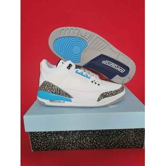 Air Jordan #3 Women Shoes White Gray