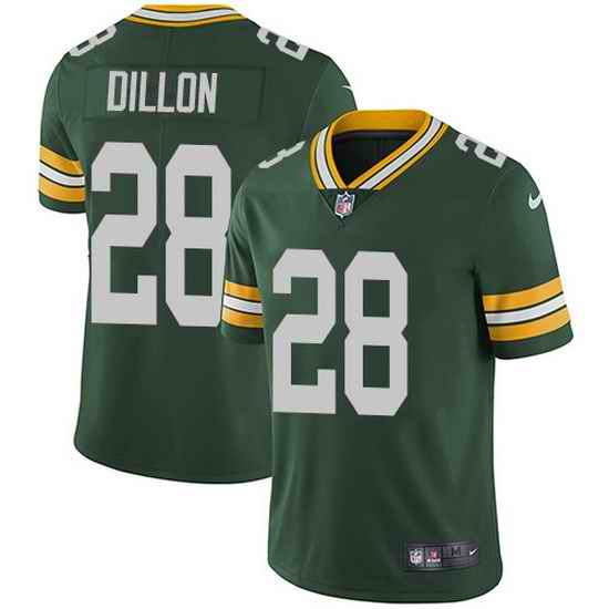 Youth Green Bay Packers #28 A J Dillon 2021 Green Vapor Limited Stitched Football Jersey
