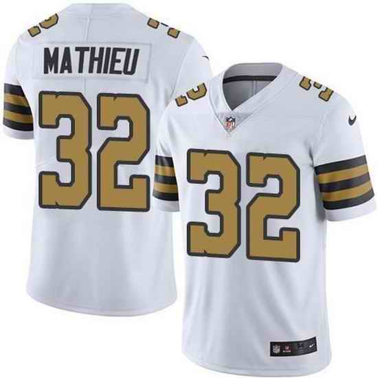 Men New Orleans Saints #32 Tyrann Mathieu White Color Rush Limited Stitched Jersey