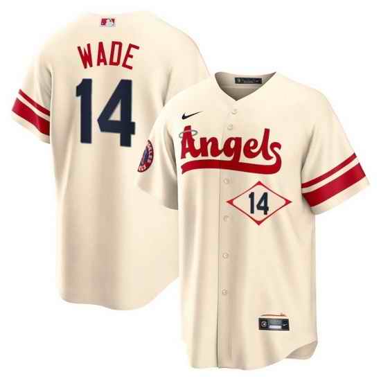 Men Los Angeles Angels #14 Tyler Wade 2022 Cream City Connect Cool Base Stitched Jerseyy