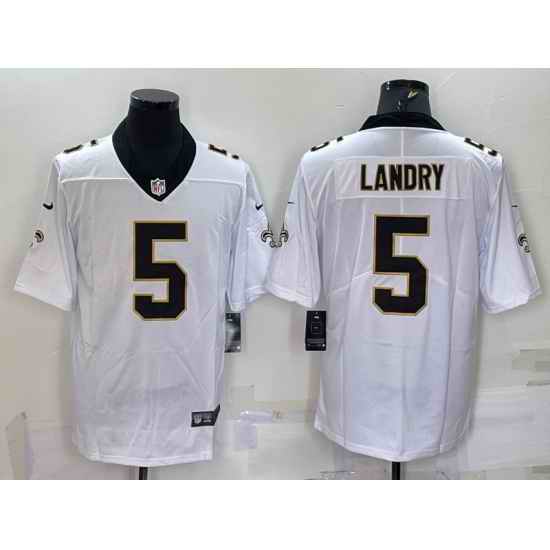 Nike New Orleans Saints #5 Jarvis Landry White Vapor Untouchable Limited Jersey