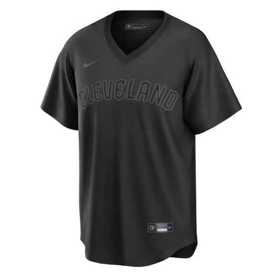 Men Cleveland Guardians #11 Jos E9 Ram EDrez Black Pitch Black Fashion Replica Stitched Baseball Jersey