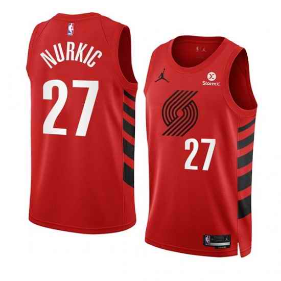 Men Portland Trail Blazers 27 Jusuf Nurkic 2022 #23 Red Statement Edition Swingman Stitched Basketball Jersey