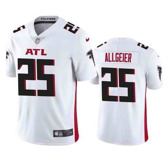 Men Atlanta Falcons #25 Tyler Allgeier White Vapor Untouchable Stitched Football Jersey