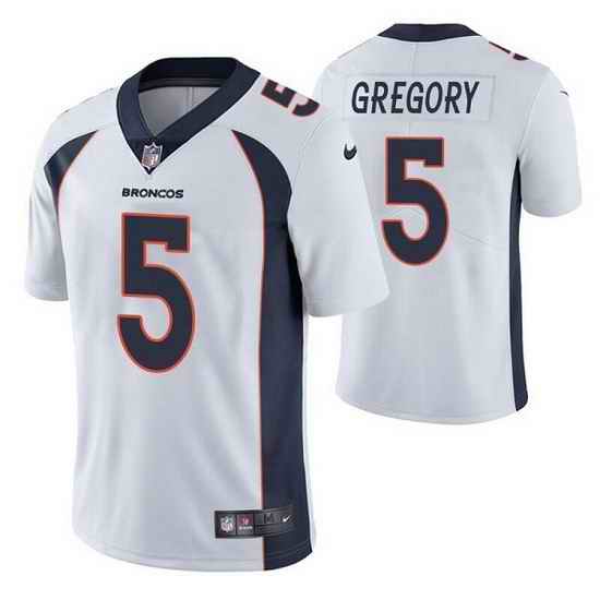 Men Denver Broncos #5 Randy Gregory White Vapor Untouchable Limited Stitched jersey