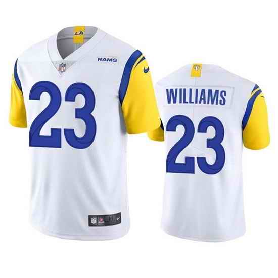 Men Los Angeles Rams #23 Kyren Williams White Vapor Untouchable Limited Stitched Football Jersey