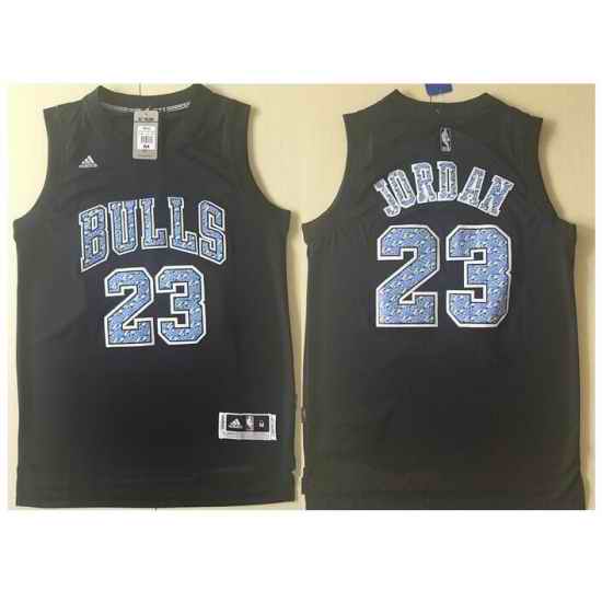 Men Chicago Bulls #23 Michael Jordan Fashion Black Jersey