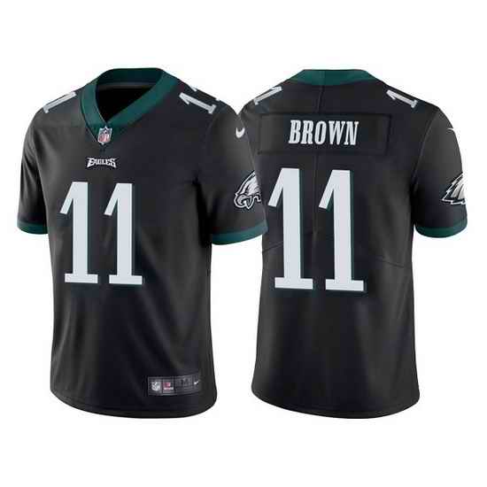 Youth Philadelphia Eagles #11 A  J  Brown Black Vapor Untouchable Limited Stitched Football Jersey