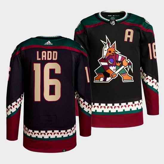 Men Arizona Coyotes #16 Andrew Ladd Black Stitched jersey