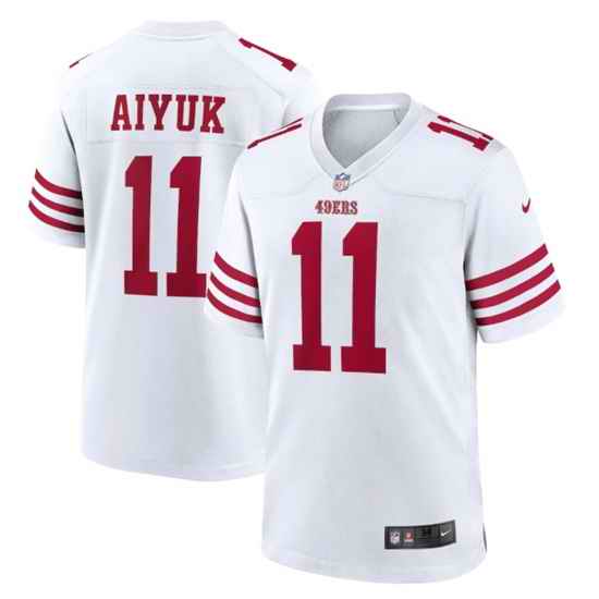 Men San Francisco 49ers #11 Brandon Aiyuk 2022 New White Stitched Game Jersey