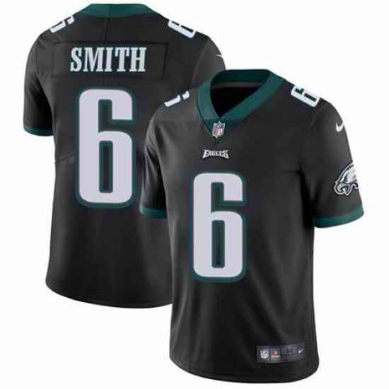 Men Philadelphia Eagles #6 DeVonta Smith Black Vapor Untouchable Limited Stitched Jersey