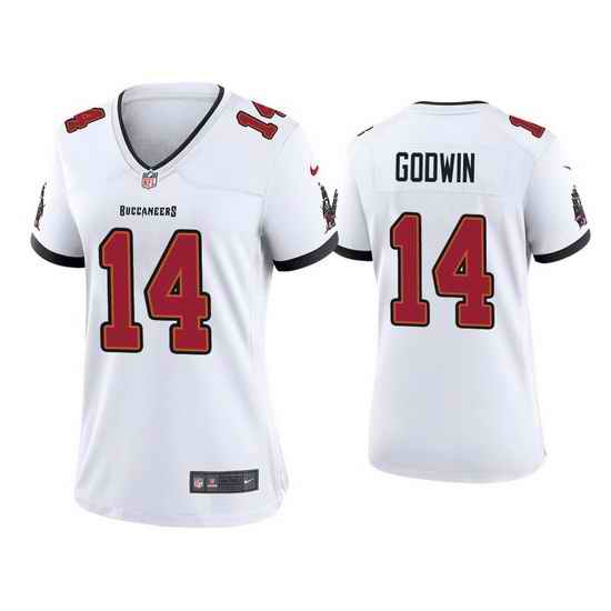 Women Tampa Bay Buccaneers #14 Chris Godwin White Vapor Limited Nike NFL Jersey