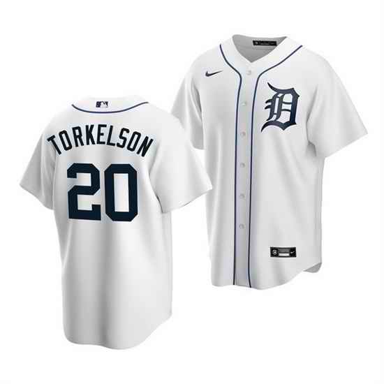 Men Detroit Tigers #20 Spencer Torkelson White Cool Base Stitched jersey