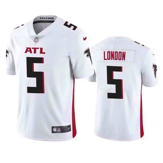 Men Atlanta Falcons #5 Drake London White NFL Draft Vapor Untouchable Limited Stitched Jersey