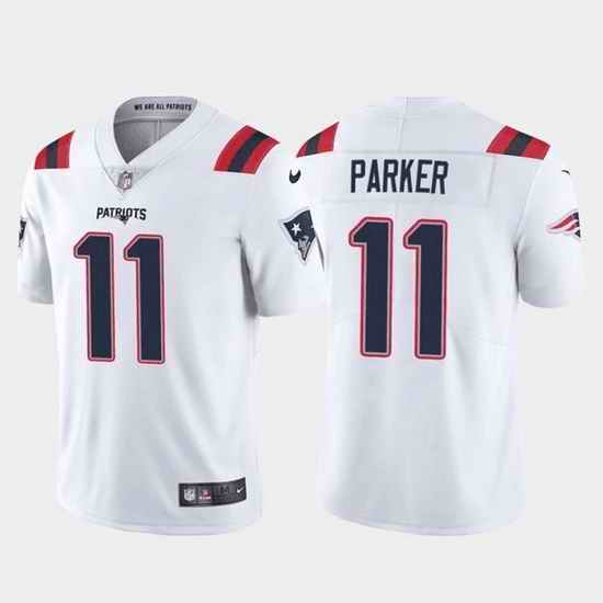 Men New England Patriots #11 DeVante Parker White Vapor Untouchable Limited Stitched jersey