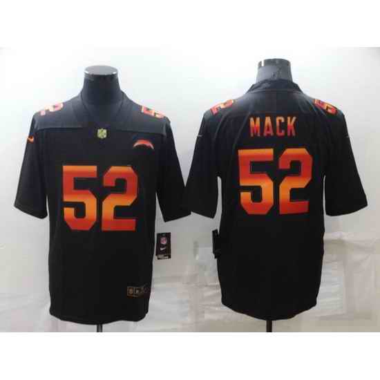 Men Los Angeles Chargers #52 Khalil Mack Black Fashion Limited Stitched jersey