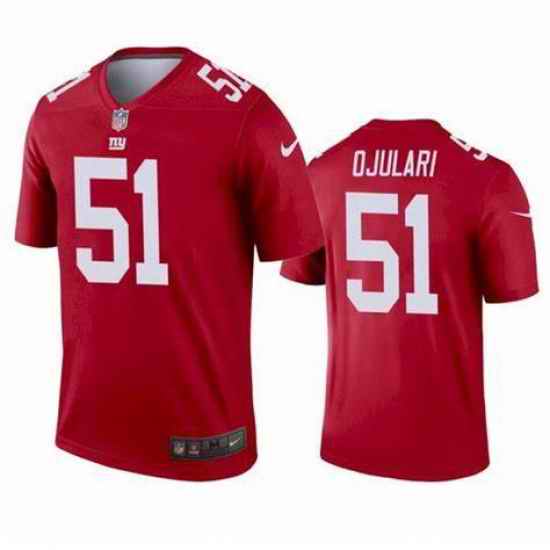 Men New York Giants #51 Azeez Ojulari Red Vapor Untouchable Limited Stitched Jersey