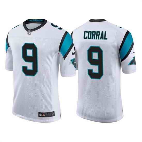 Men Carolina Panthers #9 Matt Corral 2022 White Stitched Jersey