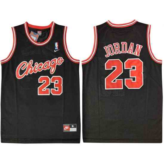 Chicago Bulls #23 Michael Jordan Black Nike Swingman Jersey