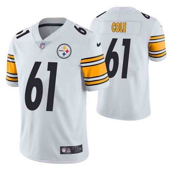 Men Pittsburgh Steelers #61 Mason Cole White Vapor Untouchable Limited Stitched Jersey