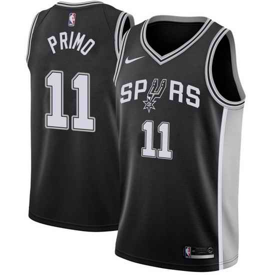 Men San Antonio Spurs #11 Joshua Primo Black Icon Edition Stitched Jersey