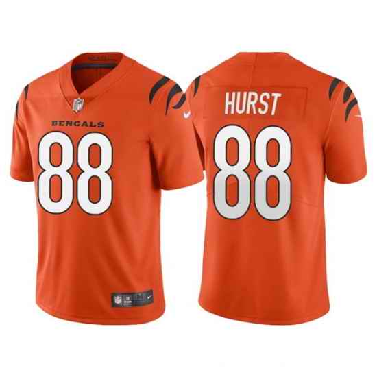 Men Cincinnati Bengals #88 Hayden Hurst Orange Vapor Untouchable Limited Stitched Jersey