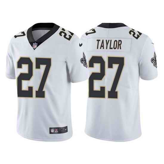 Men New Orleans Saints #27 Alontae Taylor White Vapor Limited Stitched Jersey