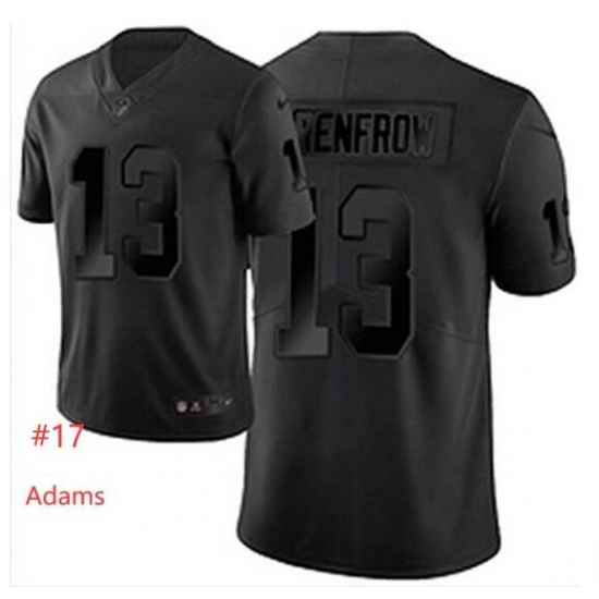 Men Las Vegas Raiders #17 Devante Adams Black Fashion Stitched Jersey