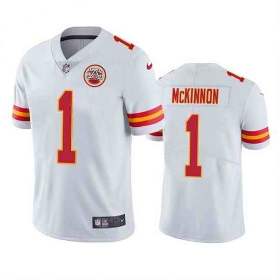 Men Kansas City Chiefs #1 Jerick McKinnon White Vapor Untouchable Limited Stitched Football Jersey