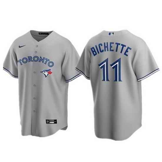 Men Toronto Blue Jays #11 Bo Bichette Gray Cool Base Stitched MLB Jerse