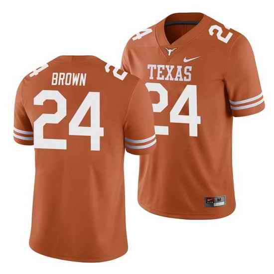 Texas Longhorns Derrian Brown Texas Orange College Football Men'S Jersey