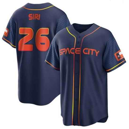 Men Houston Astros #26 Jose Siri 2022 Navy City Connect Cool Base Stitched Jersey