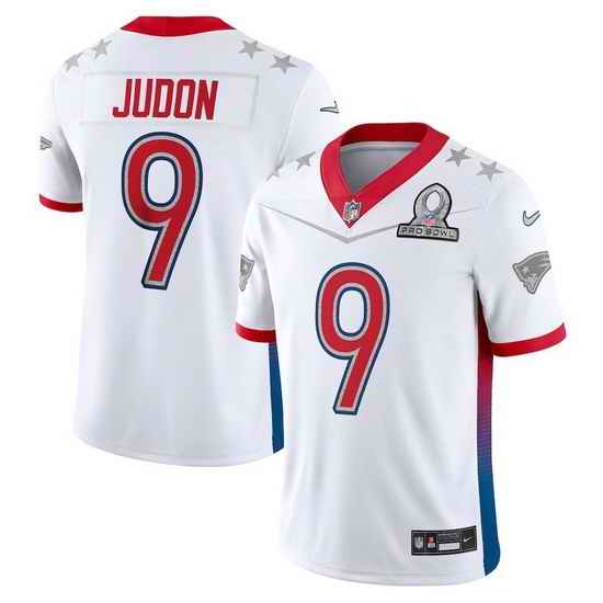 Men 2022 NFL Pro Bowl New England Patriots #9 Matthew Judon AFC White Jersey