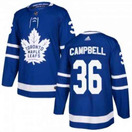 Men Toronto Maple Leafs #36 Jack Campbell Blue Authentitc Adidas Jersey