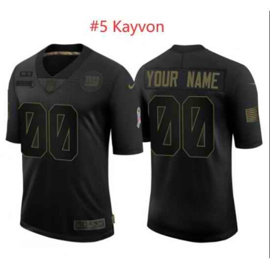 Men's New York Giants #5 Kayvon Thibodeaux Black Salute To Service Jersey