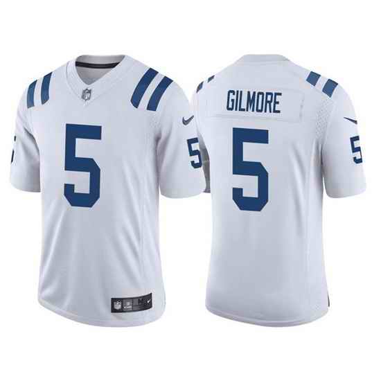 Men Indianapolis Colts #5 Stephon Gilmore White Stitched Football Jerseyy