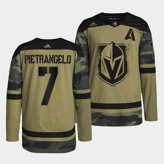 Men Vegas Golden Knights #7 Alex Pietrangelo 2022 Camo Military Appreciation Night Stitched jersey