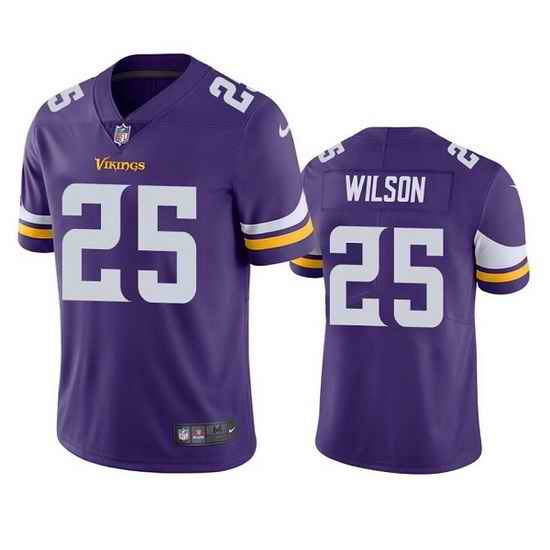 Men Minnesota Vikings #25 Albert Wilson Purple Vapor Untouchable Stitched Jersey
