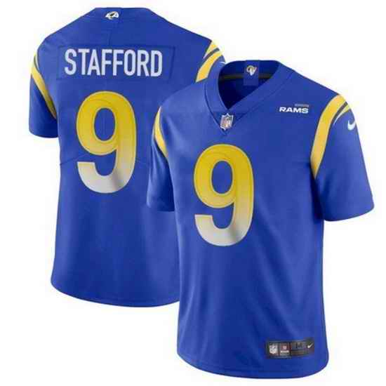 Youth Los Angeles Rams #9 Matthew Stafford Royal Vapor Untouchable Limited Stitched Jersey