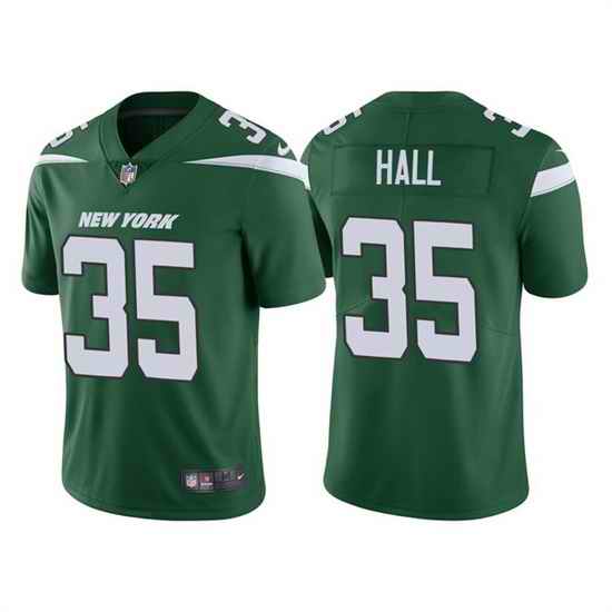 Men New York Jets #35 Breece Hall 2022 Green Vapor Untouchable Limited Stitched jersey