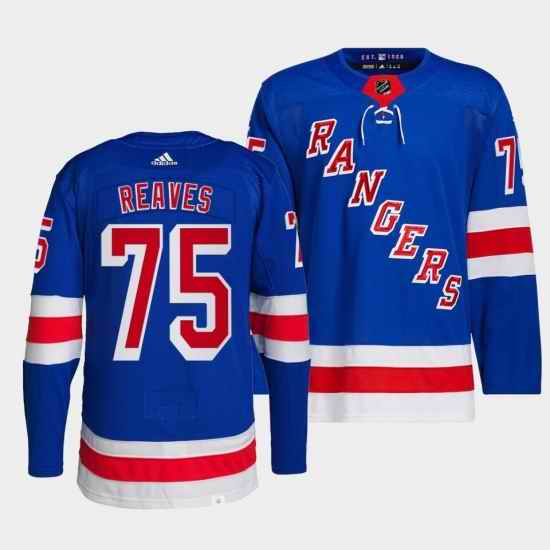 Men New York Rangers #75 Ryan Reaves Blue Stitched Jersey