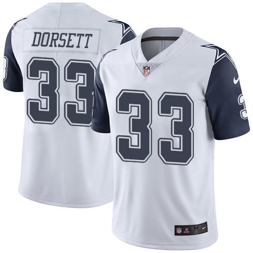 Men's Dallas Cowboys #33 Tony Dorsett White Stitched Jersey
