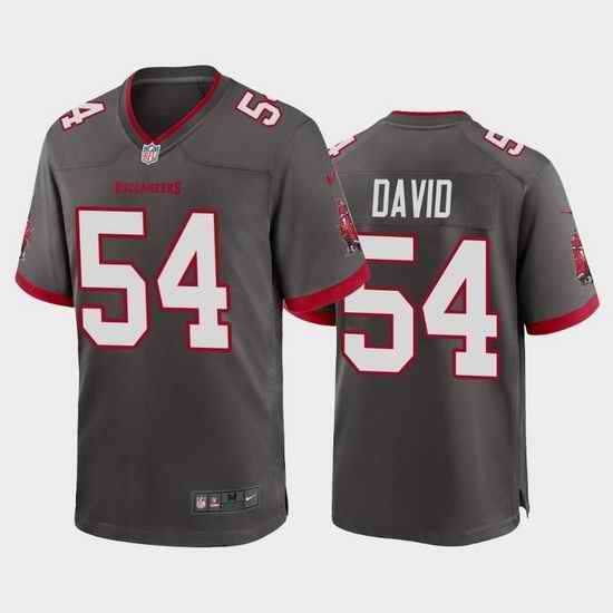Men Nike Tampa Bay Buccaneers #54 Lavonte David Pewter Alternate Vapor Limited Jersey